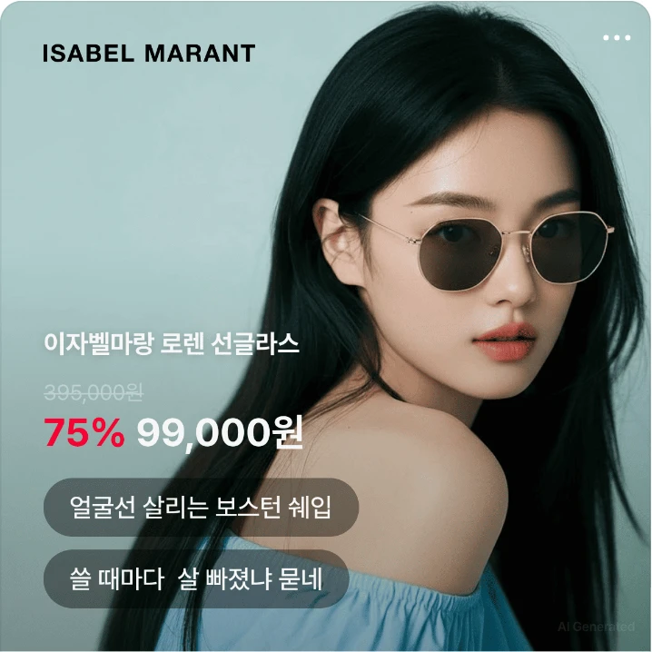 패션/스포츠 박스형 배너 광고 디자인 레퍼런스